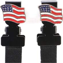 Motorcycle Biker Elastic Bungee Chaps Or Pants In Various Emblems Set Of 2 MLA - One Size Fits Most + Mla4003-usa-flag - View 2