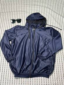Men's Windbreaker Jacket, Lined Coat - marina - Ver 2