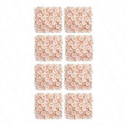 Flower Wall Pink 8 Pcs Of 50 X 50cm Artificial Flower Panels For Backdrop Photos Wedding Party Decoration Pink Covers 2sq M