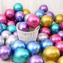 48 Stück 10 Zoll Metallic Glitzer Ballons für Weihnachten Silvester Party Dekorationen, Feiertag Geburtstag Hochzeit Ballons in verschiedenen Farben