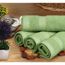 - Juego de 8 toallas de alta calidad, 2 toallas de bao, 2 toallas de mano y 4 paos de lavado, 600 g/, algodn hilado en anillo, toallas altamente absorbentes para bao, gimnasio, hotel y spa verde salvia - Verde salvia - Ver 8