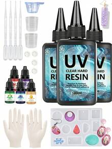 100ml Kits/200ml Kits/300ml Kits UV Resin, Fast Curing And High Viscosity UV Epoxy Resin, For Jewelry Making, Crafts, Casting - UV Resin - View 9