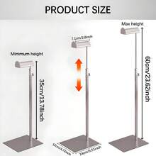 3pcs Gorgeous Handbag Display Rack, Made Of Metal Stainless Steel Material, Matte Surface, Adjustable Height, Silver Bag Rack, Hat Jewelry Rack Suitable For Home/Boutique/Dining Table Jewelry Retail Store | Easy To Install, Rust Proof