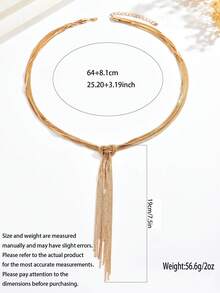 1 Stück minimalistischer langer Schlangenknochen-Ketten-Halskette, modische personalisierte Kreis-Damenkette für den täglichen Gebrauch (leichte Farbabweichungen sind aufgrund der Beleuchtung und des Aufnahmewinkels möglich)