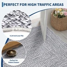 Simple Kitchen Modern Home Decor Area Rug Soft Non Slip Stain Resistant Carpet Thin Non Shedding Printed Floorcover Low Pile Bordered Entrance Runner Rug Washable Easy To Clean Mat Throw Rug For Laundry Living Room Hallway Bathroom Bedroom Dinning Room - 灰色 - 查看 7