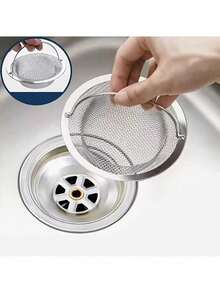 Stainless Steel Sink Strainer, Universal Kitchen Sink Filter, Vegetable Basin Residue Filter, Gadget, Odor-Proof Cover Net - Multicolor - View 7