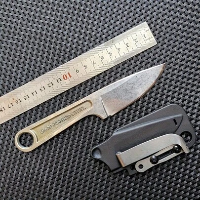 Heavy-Duty Survival Knife - Full Stainless Steel Blade, Non-Slip Handle - Camping, Hunting, Emergency Preparation - Portable Outdoor Knife With Sheath - Industrial-Grade Construction, Wilderness Gear, Tactical Style, Precision Cutting Tool
