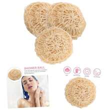 3pcs Round Shower Balls Natural Sisal Body Scrubbers Gentle Exfoliation Convenient Bath Cleaning Balls Daily Use Comfortable Bathing - Un color - Ver 1