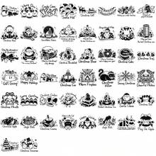 50张彩色墨水染色圣诞贴纸 卡通透明PET贴纸 笔记本电脑行李箱吉他日记本防水贴纸 - 彩色 - 查看 10