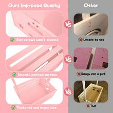 Baby Shower Gifts Basket Wooden Crate, 26-Letters And Baby Clothes Hangers New Born Baby Girl Boy Gifts Vine Decorations Cute Closet With Handle Pregnancy Gifts For New Mom Parents - Hồng - Xem 6