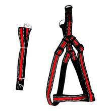 Arnes Correa Suave Ajustable Reflectante Mascotas Pequeñas - Rojo - Ver 2