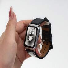 Correa de cuero de poliuretano compatible con Samsung Galaxy Watch Fit 3, banda circular de alta calidad y transpirable adecuada para la pulsera del Galaxy Watch Fit 3 - Galaxy Fit 3 - Ver 5