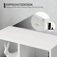 HOMCOM Shelving Unit, Freestanding Shelving Unit With Shelves, Storage Shelf, Kitchen Shelving Unit For Living Room, Bedroom, White. - 1 - View 6
