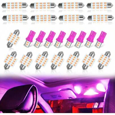 Car Bulb, Combination Set Of 24 Sets, Used Car Interior/Indoor Map Dome/ Trunk/ License Lights, Etc. White