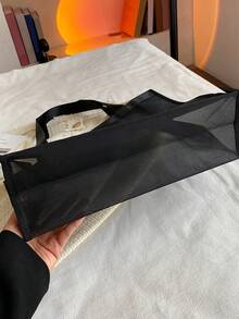 1个心形字母A-Z网眼沙滩包，心形字母网眼沙滩手提包，可折叠游泳沙滩手提包，女士网眼沙滩单肩包，适合海滩度假收纳和购物，大容量手提包，送给妈妈和老师的礼物，男女通用，情侣款 - 彩色 - 查看 9