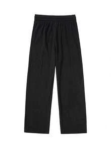 两件套加大码男士灯芯绒直筒裤，休闲纯色宽松长裤，适合春秋季穿着 - 彩色 - 查看 2