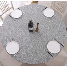 Walrus Round Vinyl Tablecloth Elastic Edge Flannel Backed Table Cover Grey 142 Cm Round - Grey - View 1
