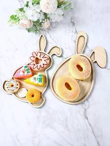 1 pieza Bandeja de madera de Pascua, Bandeja de servir con forma de huevo de Pascua y conejo, Decoración central de mesa para fiesta de Pascua, Decoración para colorear manualmente de Pascua, Decoraciones de Feliz Pascua, Bandeja de almacenamiento de mesa de Pascua, Bandeja de café y postre de festival de primavera, Decoración rústica de granja, Bandeja de aperitivos para celebración de Pascua, Bandeja de frutas para sala de estar de Pascua, Bandeja de repostería y postre DIY de Pascua, Utensilios de cocina de Pascua, Decoración del hogar de Pascua, Decoración de habitación de Pascua, Regalos de Pascua, Recuerdos de fiesta - conejito de huevo de pascua - Ver 8