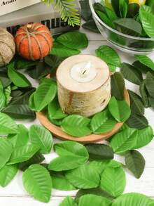 100/200pcs Artificial Green Leaves, Wedding Artificial Rose Leaves Decoration, Fake Faux Leaf For Valentine's Day, Themed Parties, New Year's Day, Garden Decorations, Crafts Scrapbooking Floral Arrangements Home Kitchen Wedding Garland Decoration