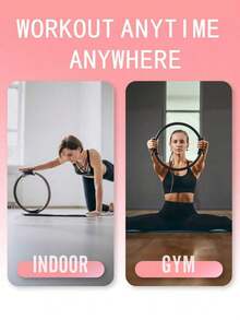 Fitness Ring - Heavy-Duty Resistance Training Ring With Non-Slip Grip, For Home Gym, Pilates, Yoga, Core Workouts - Elastic Exercise Ring For Strength Training, Leg, Arm, Back, Glutes - Compatible With Pelvic Exercises - Pink/Purple/Black Colors - Pink - View 4