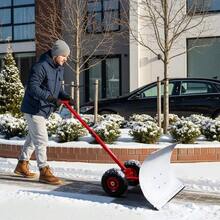 29 X 18in-Handle Snow Plow With Inflatable Wheels Heavy Duty - 1 - View 8