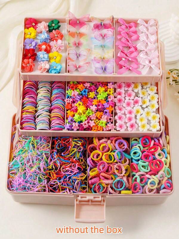 788pcs/Set Girls Hair Accessories Combo, Cute Diverse Colorful Hair Clips, Scrunchies, Hair Ties, With Bow, Flower, Butterfly Designs, Perfect For Party, Holiday Hairstyles, Great Gift For Girls (No Box - OPP Bag)