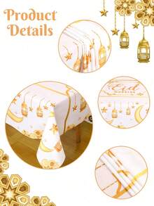 1 Stück Eid Mubarak Tischläufer, Weiß & Gold Halbmond Laterne Design, Islamische Heim Dekoration Tischläufer, Polyester Tischdecke, Innen-/Außenbereich Party Dekoration, Eid Dekoration, Eid Geschenk, Eid Banner, Eid Esszimmer Tischdekoration, Ramadan Heim Küche Dekoration, Ramadan Esszimmer Tischdekoration, Ramadan Dekoration, Ramadan Accessoires, Ramadan Geschenk