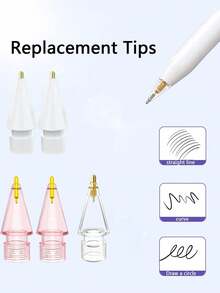 3/6/9 PCS Replacement Tips Compatible With Apple Pencil 1st/2nd Gen, Pencil Nibs Compatible With Ipad Pro Pencil 2/1 Gen,IPad Pro Pencil Sets Best Gifts For Christmas, Family, Friends, Birthday, Holiday Pen Accessories