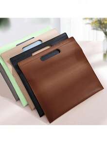 Premium Leather File Organizer Briefcase For Office Use, Large Capacity Waterproof Archive Bag For Documents, Folders, Laptops, And Data, Professional Data Carrier With Durable Exterior, Secure Snug-Top Closure And Magnetic Buckle, Scratch-Resistant Finish, Reinforced Handles, Structured Interior, Ideal For Meetings, Travel, Daily Commute, And Busy Workdays, Elegant Yet Practical Carrier For Business Professionals Seeking Organization And Style - Multicolor - View 1