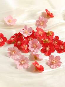 10/30pcs Artificial Mini Cherry Blossom - 1.18in Multicolor Sakura Flower Heads, Suitable For Decorative Christmas Wreath, Photo Frame, DIY Hair Accessory, Wedding Home Decoration, Thanksgiving, Valentine's Day, Spring And Summer Decoration - Multicolor - View 9