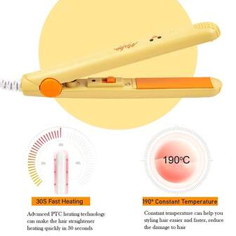 Miniplancha de pelo de cerámica, herramientas de estilismo, rizador, plancha alisadora, alisador de barba, precio asequible.