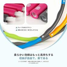 組み立て式フラフープ 組み立て式ダイエット用フラフープ 運動器具 室内運動 屋外運動 エクササイズ用品 贈り物 スポーツ用品 大人から子供まで全家族で使える、超厚い泡棉素材 - ローズレッド + グレー - チェックする 4