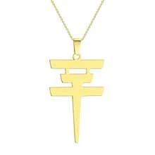 Tokio Hotel Necklace Stainless Steel Tokio Hotel Pendant Bill Corlett Logo Jewelry - 東京飯店項鍊鋼色 - 查看 6
