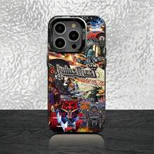 Funda de teléfono Rock Band J-Judas P-Priest para 17,16,15,14,13,12,11,Pro,Max,Plus, cubierta mate negra a prueba de golpes - Z6 - Ver 4