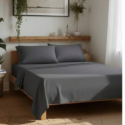  Juego de Sábanas Individual 2800 Hilos Extra Suave Premium Lisa Soft Nature