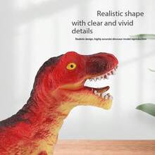 1件逼真恐龙玩具，霸王龙和三角龙塑料侏罗纪史前小型恐龙动物模型 - 彩色 - 查看 4