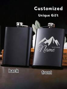 Spersonalizowany zestaw przenośnych piersiówek, piersiówka 6 uncji, piersiówka ze stali nierdzewnej z grawerunkiem, pudełko prezentowe dla pana młodego, spersonalizowana piersiówka z imieniem dla mężczyzn, spersonalizowana piersiówka na alkohol z literą, spersonalizowana piersiówka ze stali nierdzewnej z grawerunkiem - Wielokolorowe - Zobacz 5