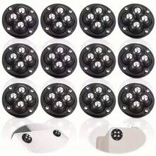 1/4/12个装自粘迷你万向轮，360°旋转轮，重型双滚珠轴承，适用于厨房电器、小型家具、垃圾桶、储物盒、咖啡机 - 触控和遥控金属轮