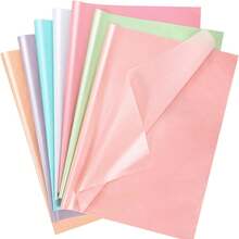 400 Blatt Geschenkpapier, rosa, farbiges Bastelpapier zum Erstellen von Pompoms, Papierblumen, Basteln, Dekorieren (20 Farben) -Zufällige Farbe, Schulanfang, Valentinstag