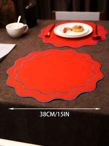 1/2/4/6 miếng lót bàn bằng vải thêu hoa, dễ vệ sinh, có thể lau chùi, chống trượt, thích hợp cho bàn ăn, ngày lễ, đám cưới, trang trí tiệc tùng, nhà ở, nhà hàng - Nhiều màu - Xem 4
