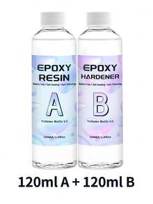 240毫升/500毫升透明环氧树脂胶，适用于工艺品和珠宝制作DIY套装 - Epoxy Resin - 查看 9