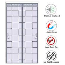 حزام باب عزل مغناطيسي، يمنع دخول الهواء البارد/الساخن، مصنوع من EVA، مناسب للغرف المكيفة والمدفأة بالهواء، مطابخ المنزل