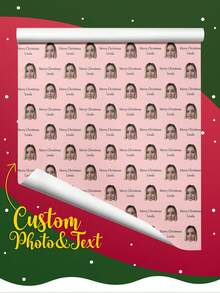 1张定制礼品包装纸，个性化图案文字包装纸，适用于圣诞节、周年纪念日、情人节、母亲节、生日、儿童节等各种场合，展现优雅生活方式。 - 42*60厘米 - 查看 10