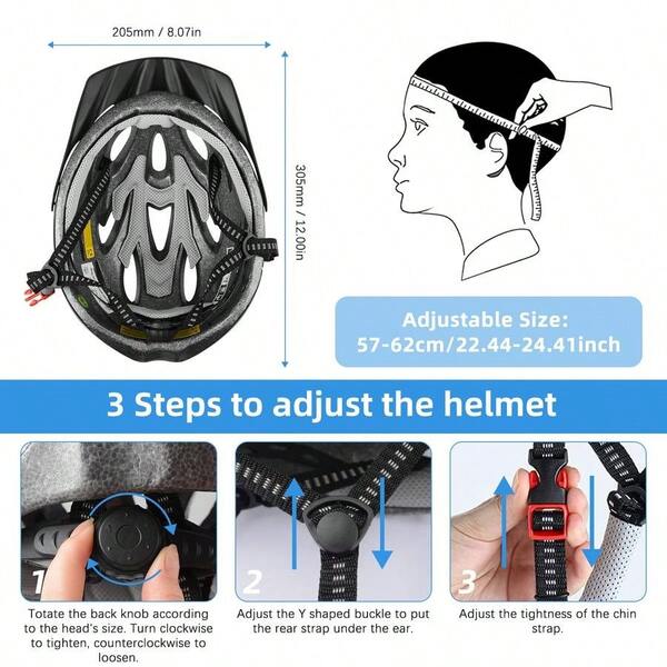 Helmet Adult, Bicycle Helmet Men Women CPSC&Amp;CE Certified With Detachable Sun Visor Lightweight Durable Breath...