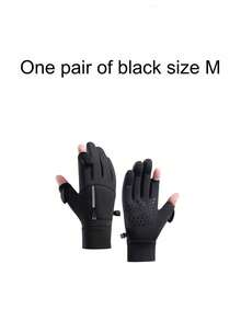 男女通用冬季防风触屏手套，带拉链和透气网布面料。保暖手套内衬柔软厚实，兼容触屏设备，防风、防水、透气。适合滑雪、跑步、钓鱼、高尔夫、骑行、摩托车骑行等户外活动。户外骑行装备。 - 彩色 - 查看 18