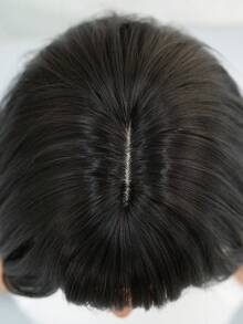 PIAOYUN 这款黑色短直发假发适合女性日常佩戴，时尚百搭，层次分明，带刘海，高密度，适合时尚女孩日常佩戴、动漫或角色扮演装饰、音乐节舞会街头穿搭等场合。 - 黑色 - 查看 6
