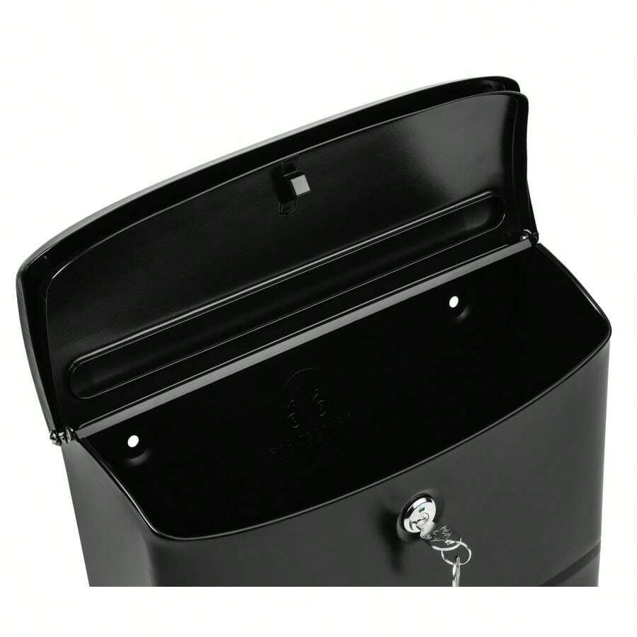 Mailboxes Princeton Galvanized Steel, Locking, Wall Mount Mailbox, 2572B-10, Black, Medium Capacity
