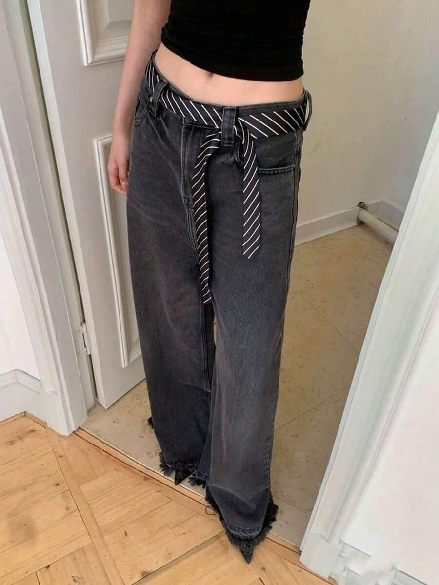 1pc Polka Dot Scarf Women's Tie Fashion Headband, Fashion Polka Dot Scarf Polka Dot Leopard Print Belt Long Narrow Belt Summer, School Fall, Autumn, Halloween - 黑與白 - 查看 1