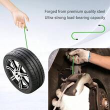2PCS Brake Caliper Hangers, Brake Caliper/Brake Caliper Compression Changing Brake Pads, Braking, Universal Automotive Tools Brake Caliper Hooks With Rubber Caps 2, Green - Green + 2 - View 3
