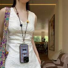 Cordón para teléfono con cuentas de moda, estilo estrella, tejido a mano, anti-pérdida, cadena para el cuello del teléfono, accesorio DIY para llavero - Multicolor - Ver 10